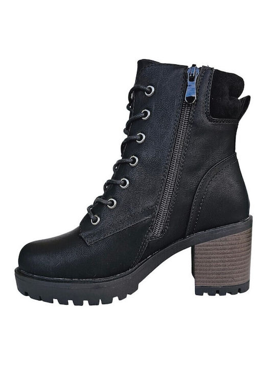 Women's Ankle Boots with Medium Heel Black
