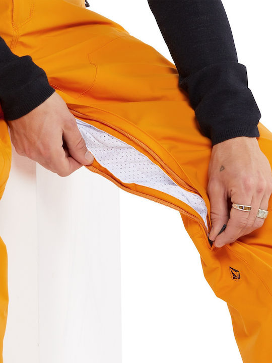 Volcom Gore-tex G1352406-GLD Ανδρικό Παντελόνι Σκι & Snowboard Κίτρινο