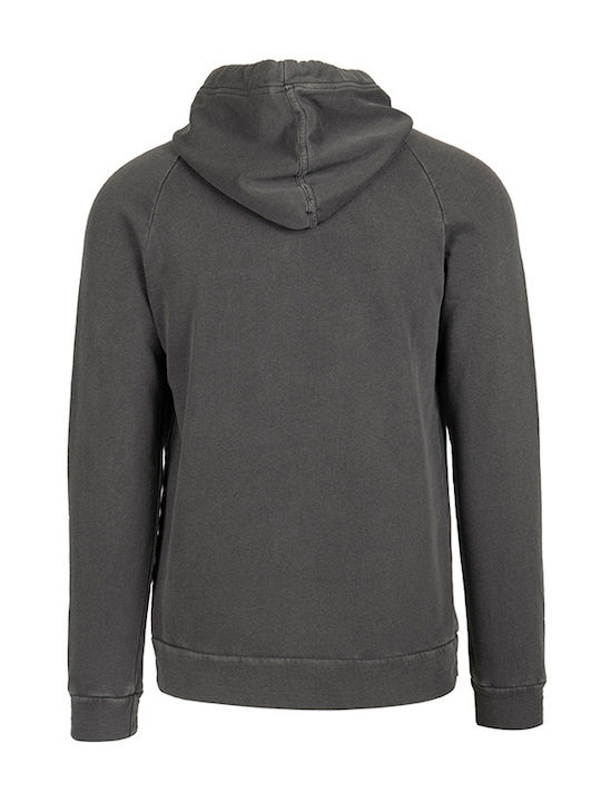 Crossley Men's Sweatshirt Jacket with Hood and Pockets Black