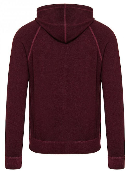 Gran Sasso Men's Sweatshirt Jacket Burgundy