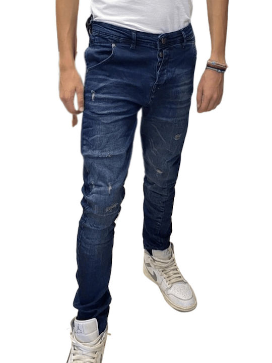 Senior Men's Jeans Pants in Slim Fit Blue