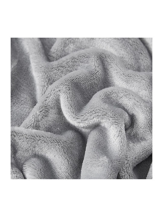 Lino Home Pello Одеяло Полар Двойно 220x240см Светлосиво