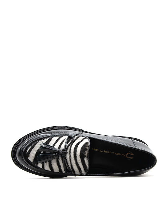 Lackleder Damen Loafers Zebra