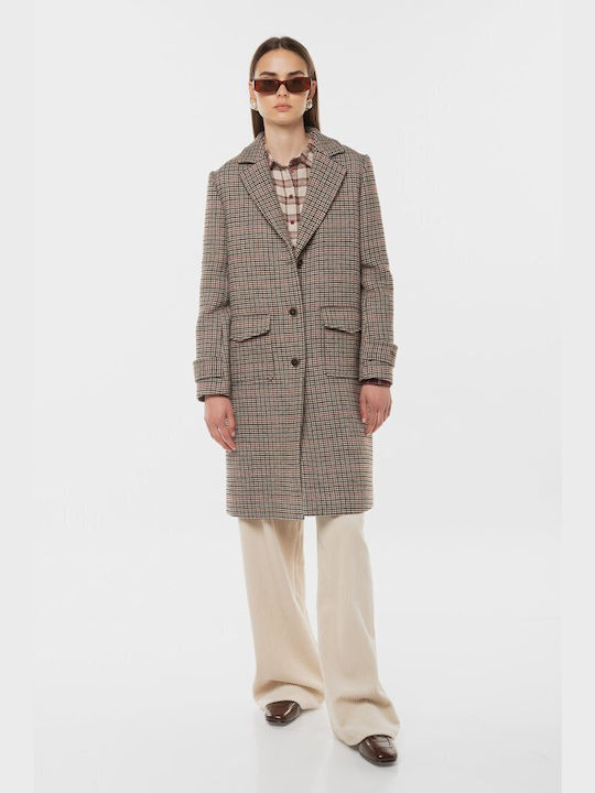 Pepe Jeans Women's Midi Coat with Buttons