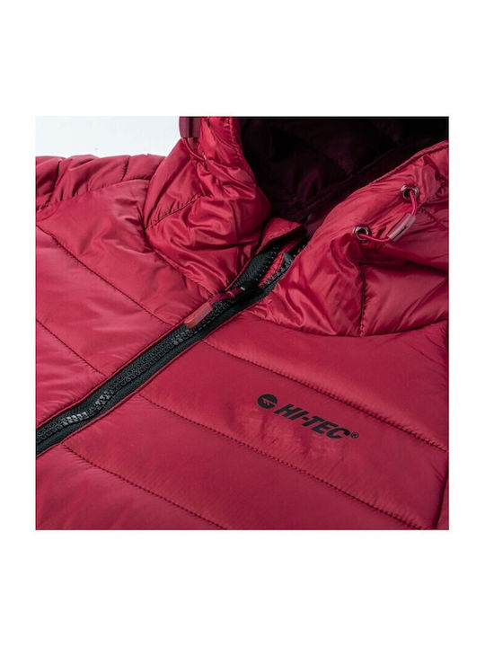 Lady Women's for Hiking Short Puffer Jacket for Winter Red