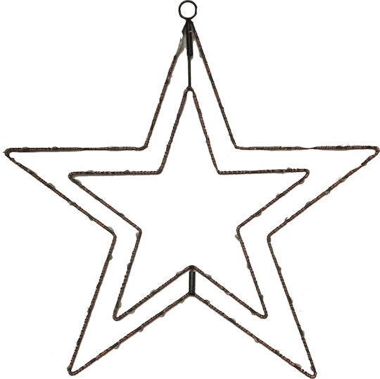 TnS Weihnachtlicher Anhänger Stern Beleuchtetes Kunststoff Warmes Weiß