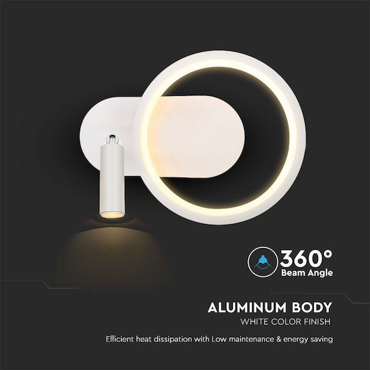 V-TAC Leuchte Wand mit Integrierter LED und Neutralweißes Licht 250x18x10cm