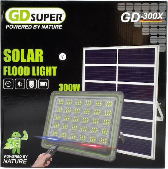 Gdsuper Waterproof Solar LED Floodlight 300W Cold White 6500K IP67
