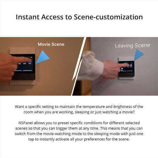 Sonoff Nspanel Recessed Wall Switch with Touch Screen Wi-Fi White