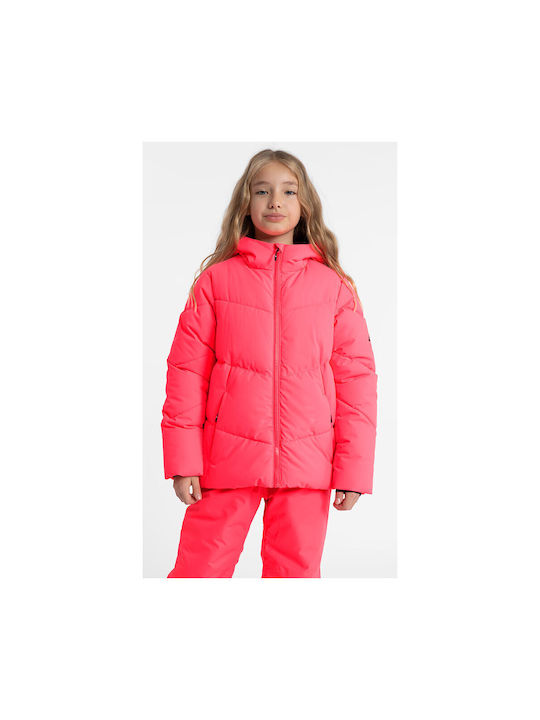 4F Quilted Coat Fuchsia