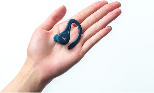 JVC HA-EC25T In-ear Bluetooth Handsfree Ακουστικά με Αντοχή στον Ιδρώτα και Θήκη Φόρτισης Μπλε