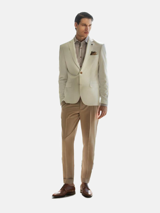 Men's Summer Suit Jacket Slim Fit Stone