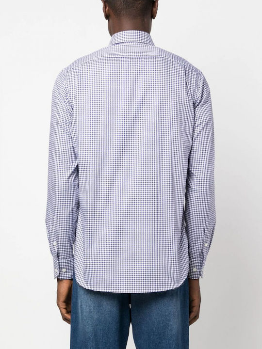 Paul & Shark Men's Shirt Long Sleeve Cotton Checked Blue