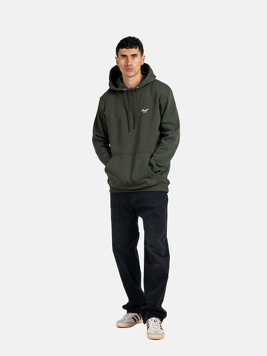 Reell Men's Sweatshirt with Hood and Pockets Green