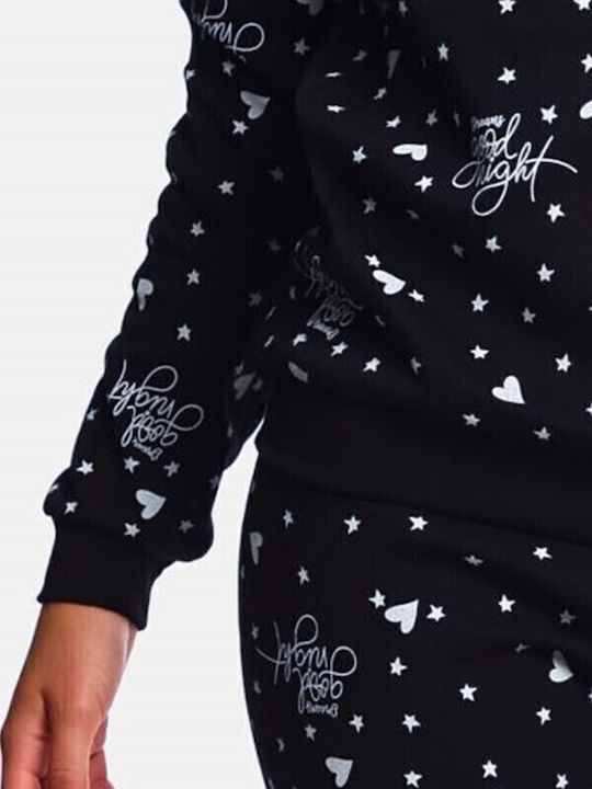 Dreams by Joyce Set Pijamale pentru Femei Negru