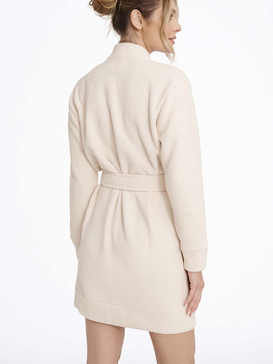 ESOTIQ Winter Women's Robe Beige