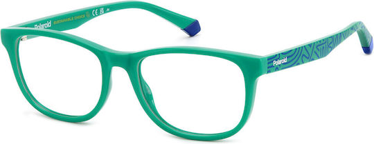 Polaroid Acetate Prescription Eyeglass Frame Green PLDD832 1ED