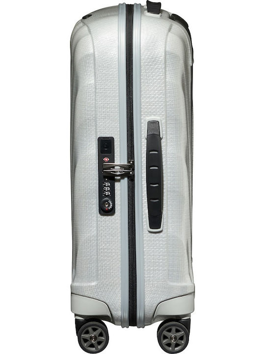Samsonite C-Lite Spinner Cabin Travel Suitcase Hard White with 4 Wheels Height 55cm 134679-1627