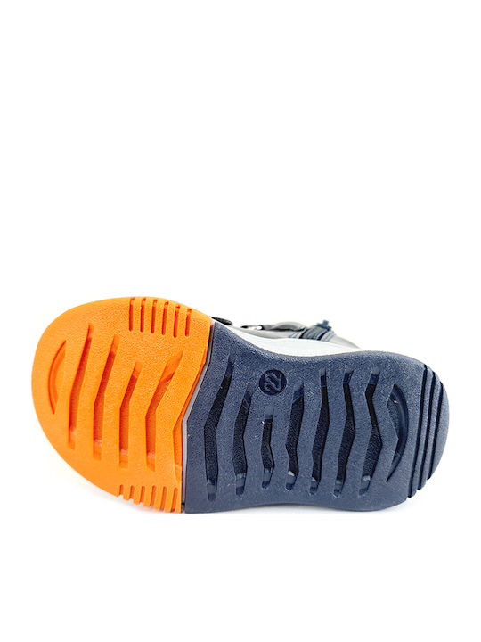 Παιδικά Sneakers High Ανατομικά με Σκρατς Μπλε