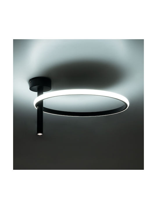 GloboStar Verona Ceiling Mount Light 40cm Black with Integrated LED