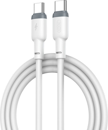 XO Nb-208b USB 3.0 Cable USB-C Male - USB-C 60W PD White 1m