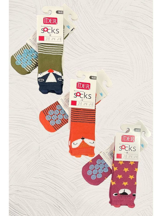 IDER Boys Knee-High Non-Slip Socks Multicolour