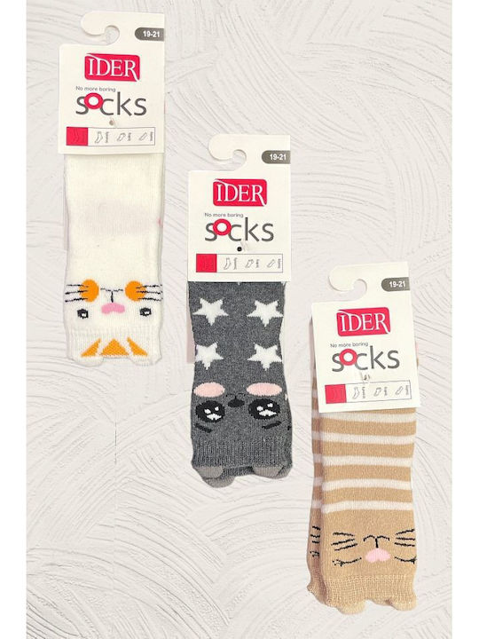 IDER Rutschfeste Lange Kindersocken Beige