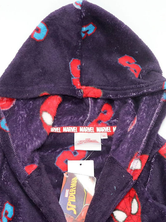 Marvel Comics Kids Robe Winter Fleece Pyjama Purple