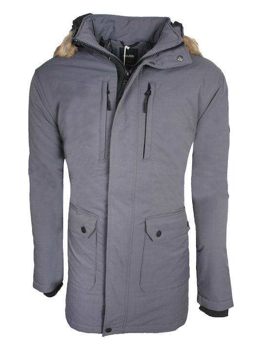 Double Men's Winter Jacket Gray