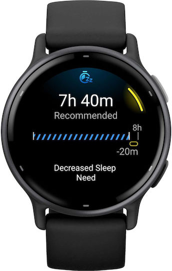 Garmin Vivoactive 5 Aluminium 42mm Waterproof Smartwatch with Heart Rate Monitor (Slate Bezel With Black Silicone Band)
