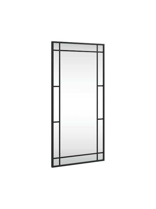 vidaXL Wall Mirror with Black Metallic Frame 80x40cm 1pcs