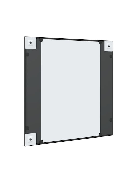 vidaXL Като Огледало за Стена с Черен Металик Рамка 60x60см 1бр