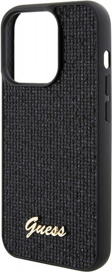 Guess Disco Metal Script Back Cover Metallic Black (iPhone 15 Plus)