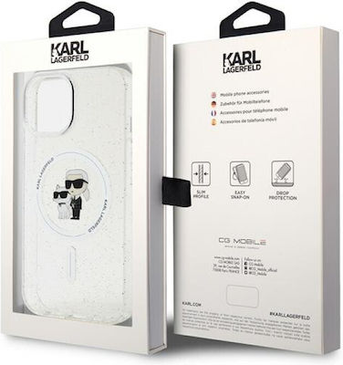 Karl Lagerfeld Plastic Back Cover Transparent (iPhone 15)