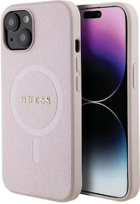 Guess Plastic Back Cover Pink (iPhone 15)