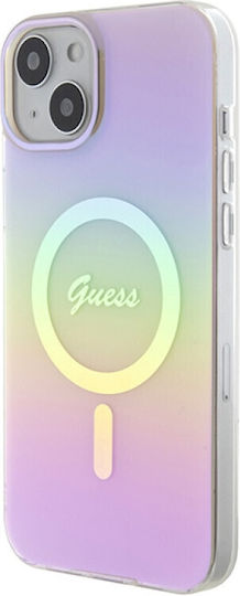 Guess Iml Iridescent Magsafe Back Cover Plastic Roz (iPhone 15 Plus / 16 Plus)