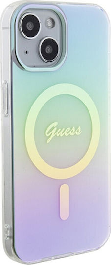 Guess Iml Iridescent Magsafe Back Cover Plastic Turcoaz (iPhone 15)