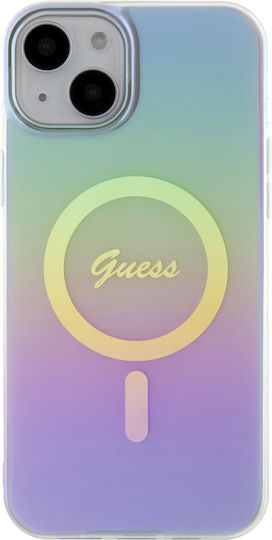 Guess Iml Iridescent Magsafe Back Cover Plastic Violet (iPhone 15)