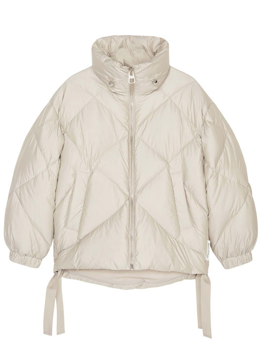 Marc O'Polo Women's Short Puffer Jacket for Winter Beige