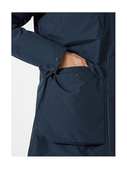 Scurtă Jachetă de femei tip parka Albastru