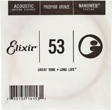 Elixir Nanoweb 80/20 Бронзова Единична Струна за Акустична Китара 45"