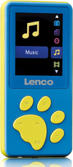 Lenco Xemio-560BU MP3 Player (8GB) with LCD / TFT Screen 1.8" Blue