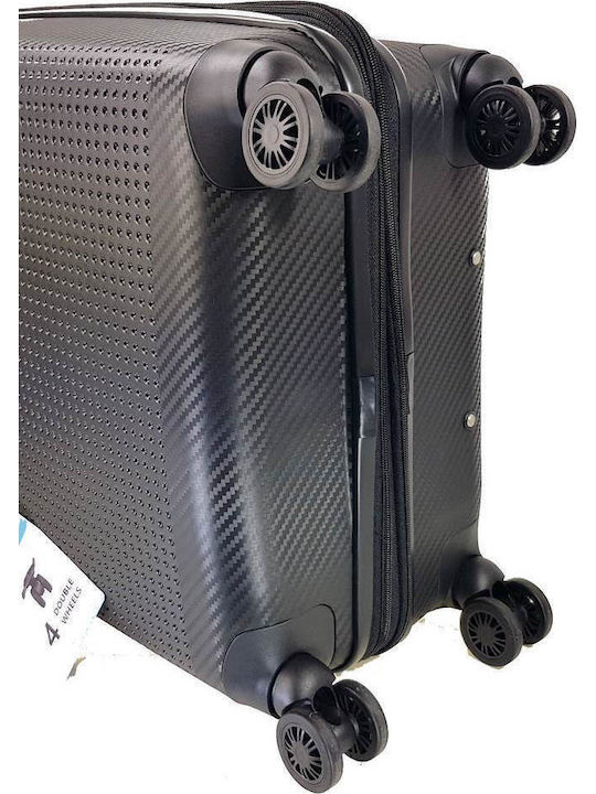 Stelxis Hard Black Travel Suitcase with 4 Wheels