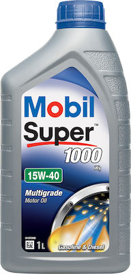 Mobil Λάδι Αυτοκινήτου Super 1000 X1 15W-40 A3/B3 1lt