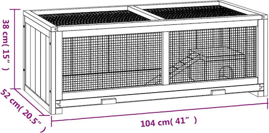 vidaXL Клетка за гризачи 104x52x38см