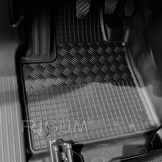 Rigum Set of Front and Rear Mats 4pcs for Mercedes-Benz Citan Renault Kangoo Black