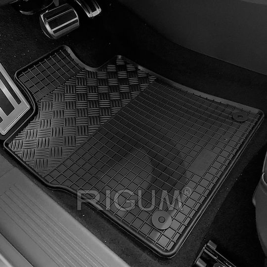Rigum Set of Front and Rear Mats 4pcs for Peugeot 308 Black