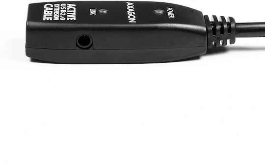 Axagon USB 2.0 Cablu USB-A - USB-A female Negru 10m ADR-210