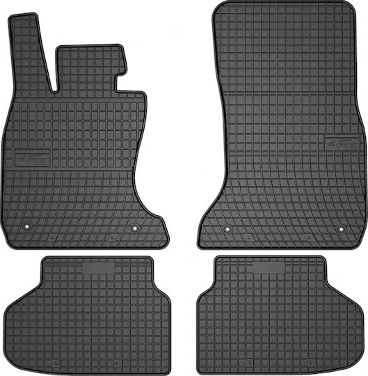 Frogum Set of Front and Rear Mats 4pcs for BMW Series 7 2008-2015 Black