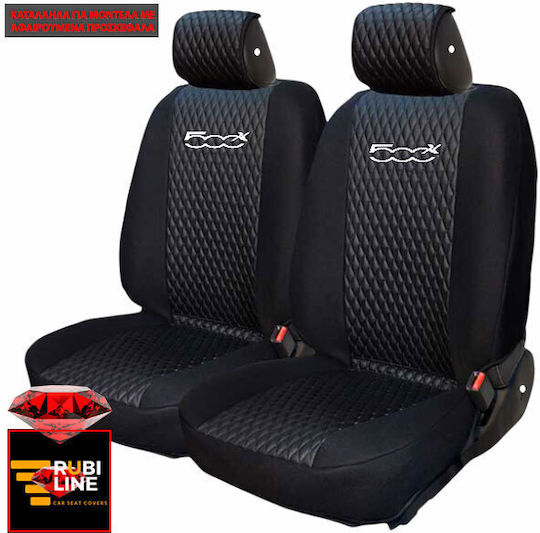 Huse Față Auto 2buc Piele sintetica Negru